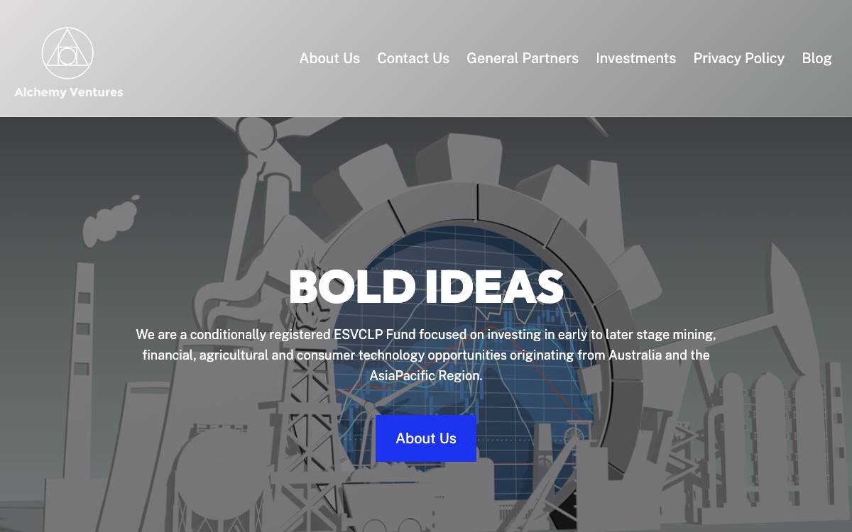 Alchemy Ventures website preview