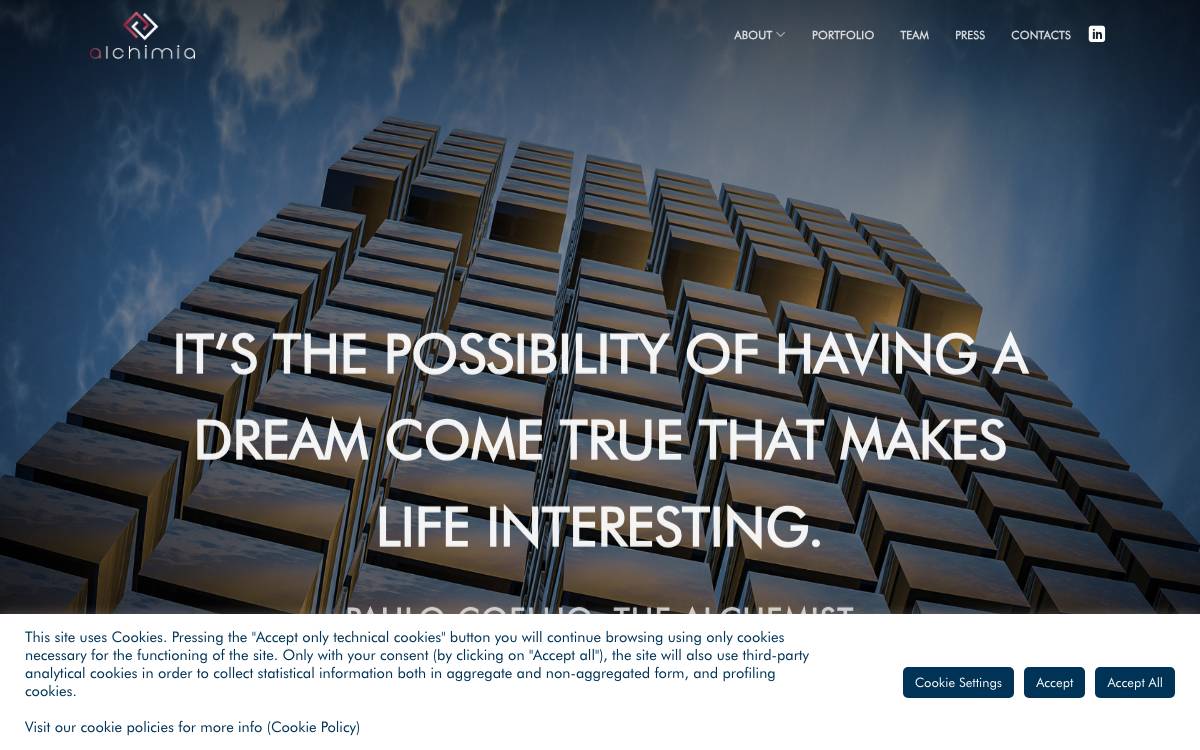 Alchimia Investments website preview