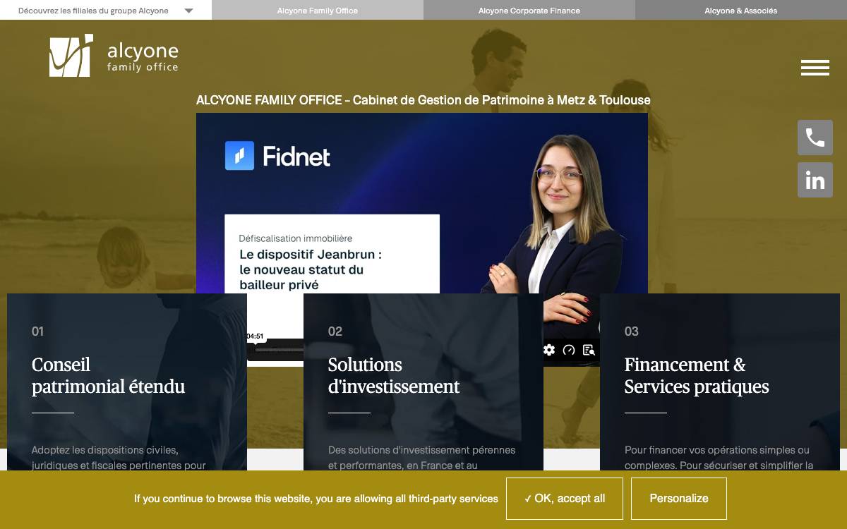 Alcyone Family Office website preview