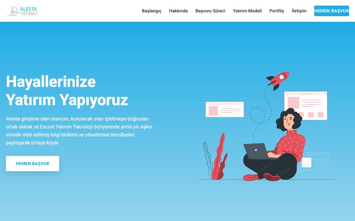 Alesta Yatırım website preview