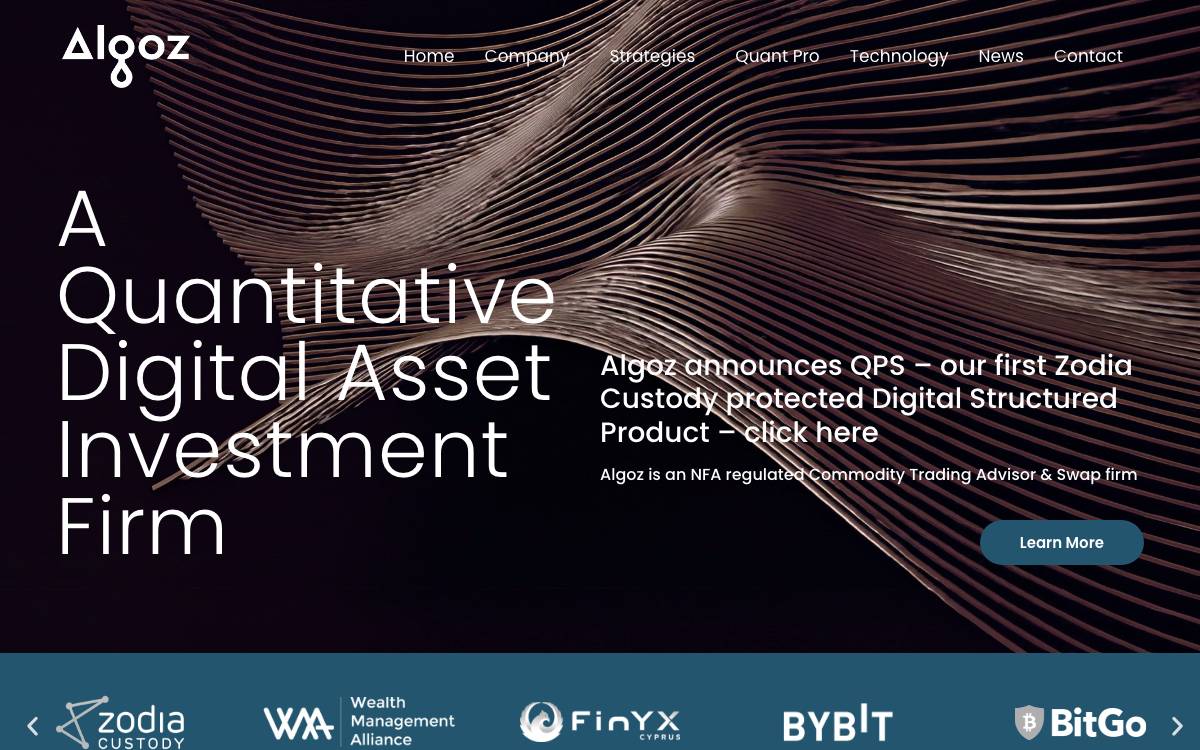 Algoz website preview