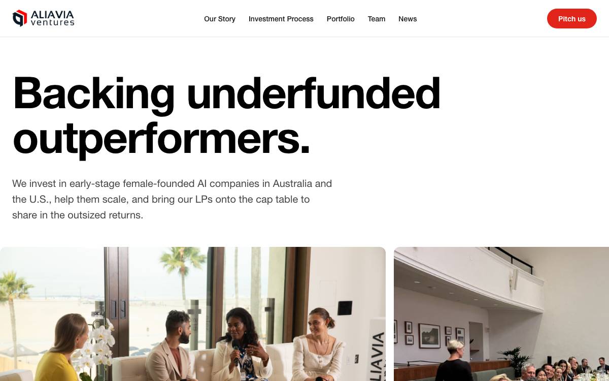 ALIAVIA Ventures website preview