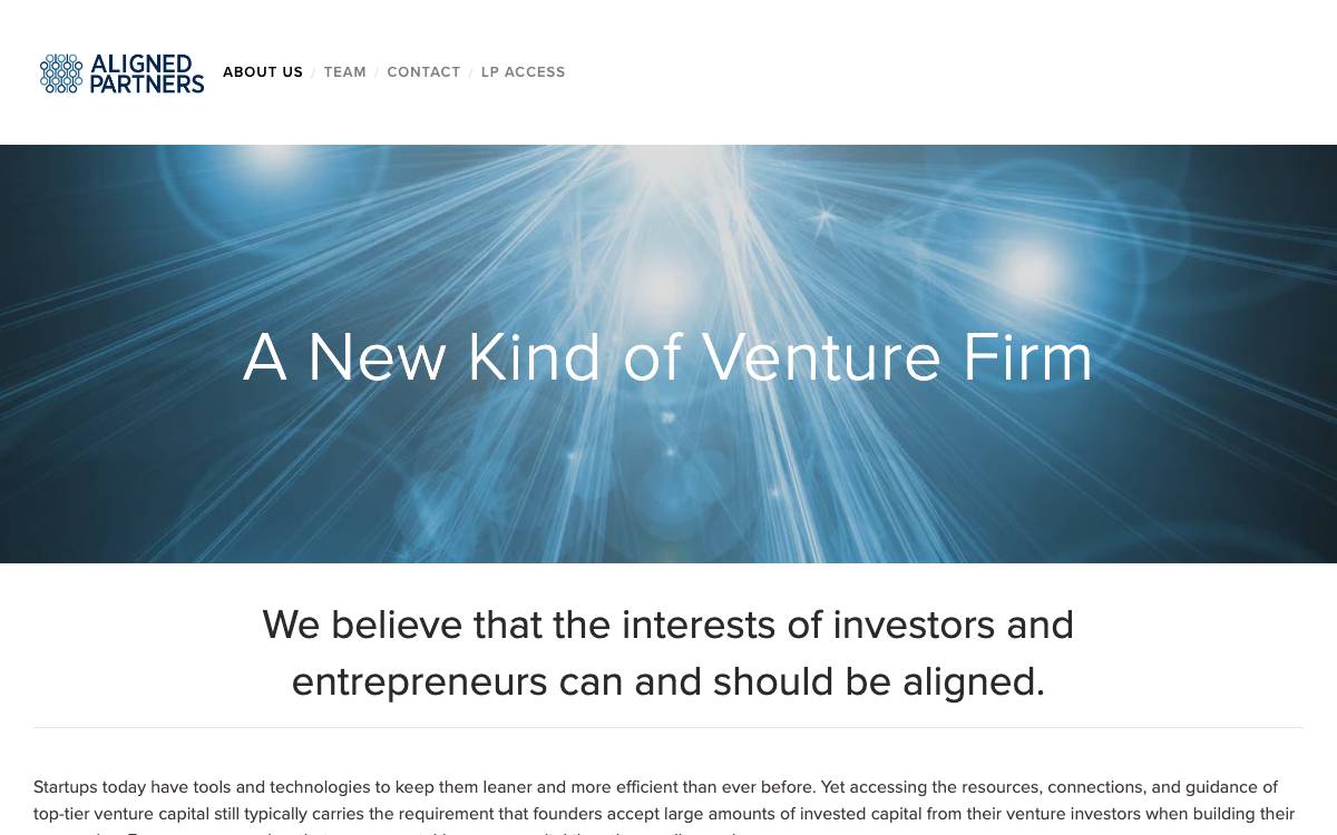 Aligned Partners website preview