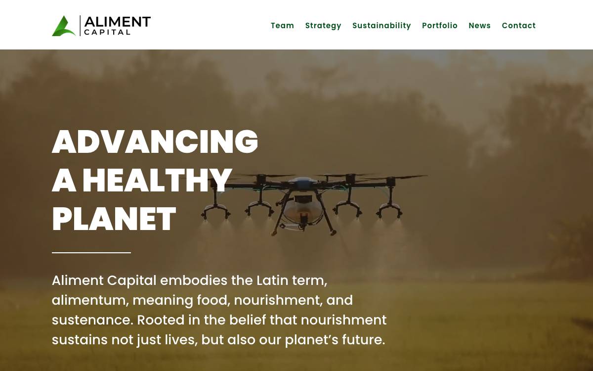Aliment Capital website preview