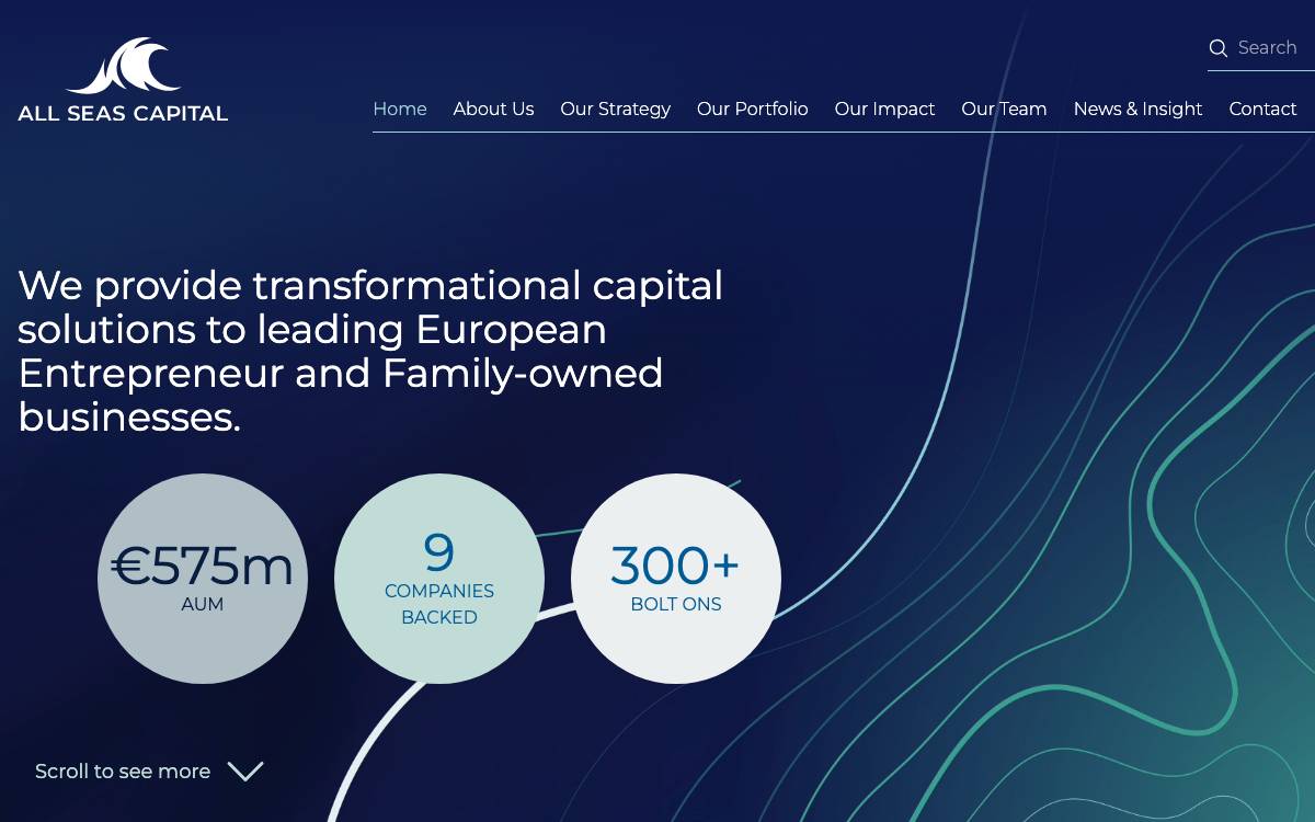 All Seas Capital Partners website preview
