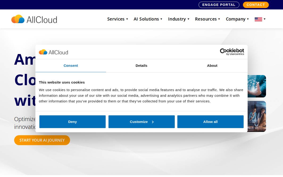 AllCloud website preview
