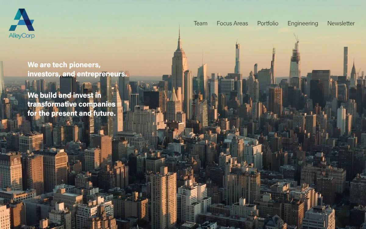 AlleyCorp website preview