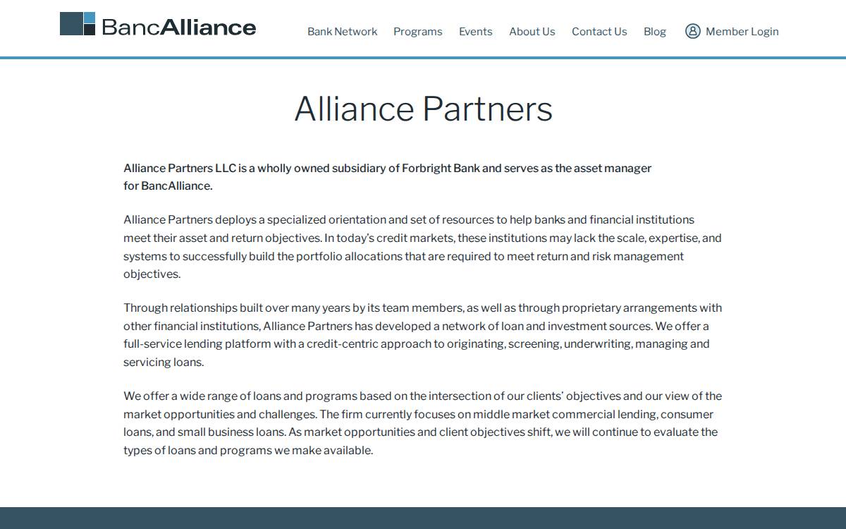 Alliance Partners website preview
