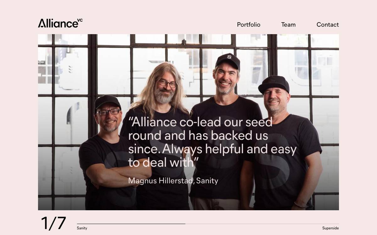 Alliance VC website preview