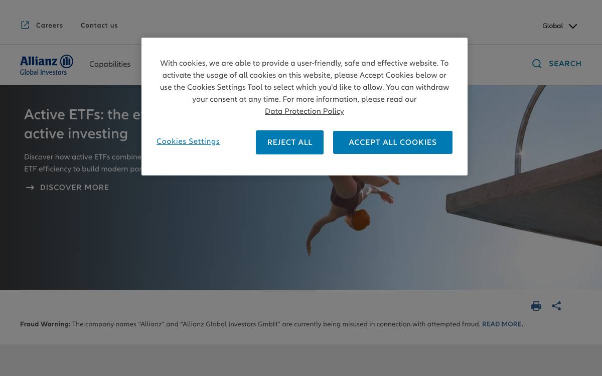 Allianz Global Investors website preview