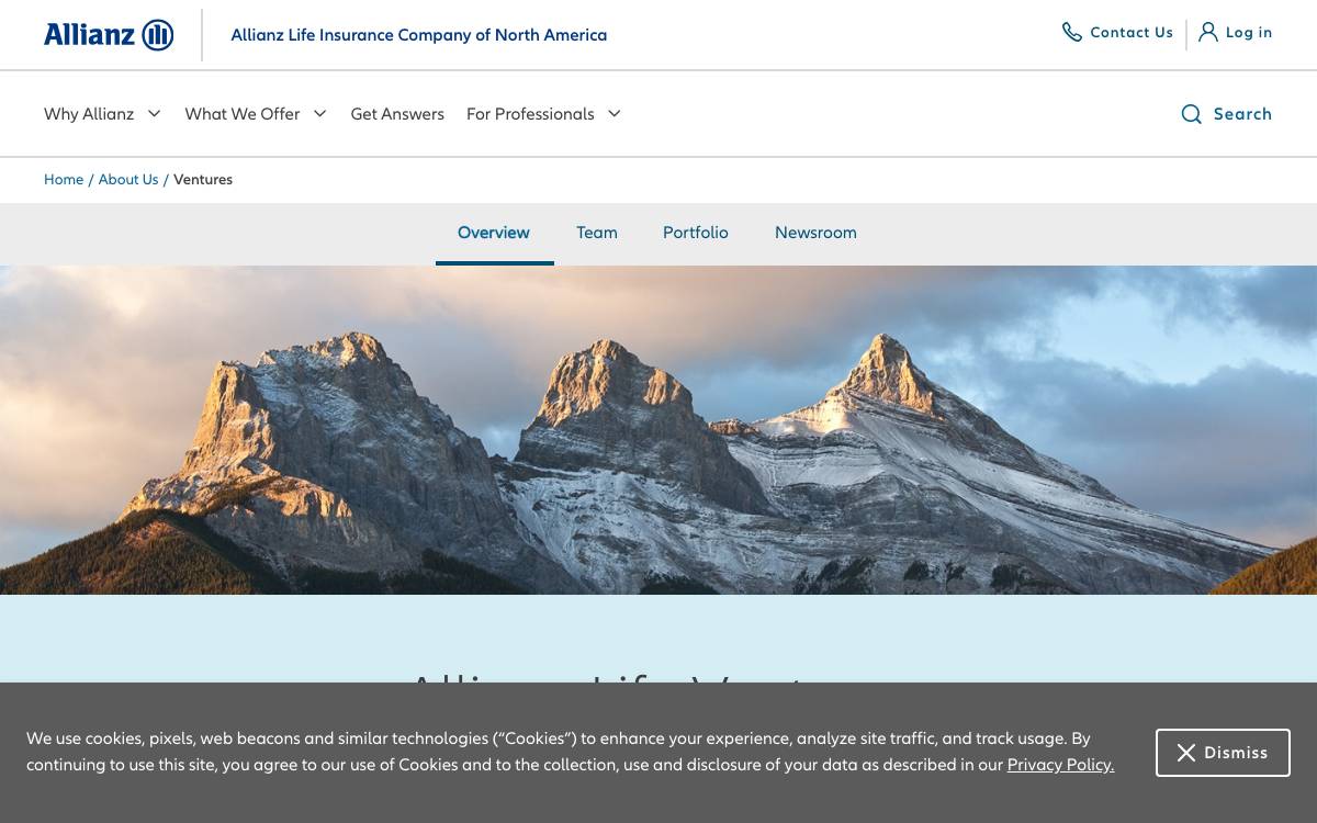Allianz Life Ventures website preview