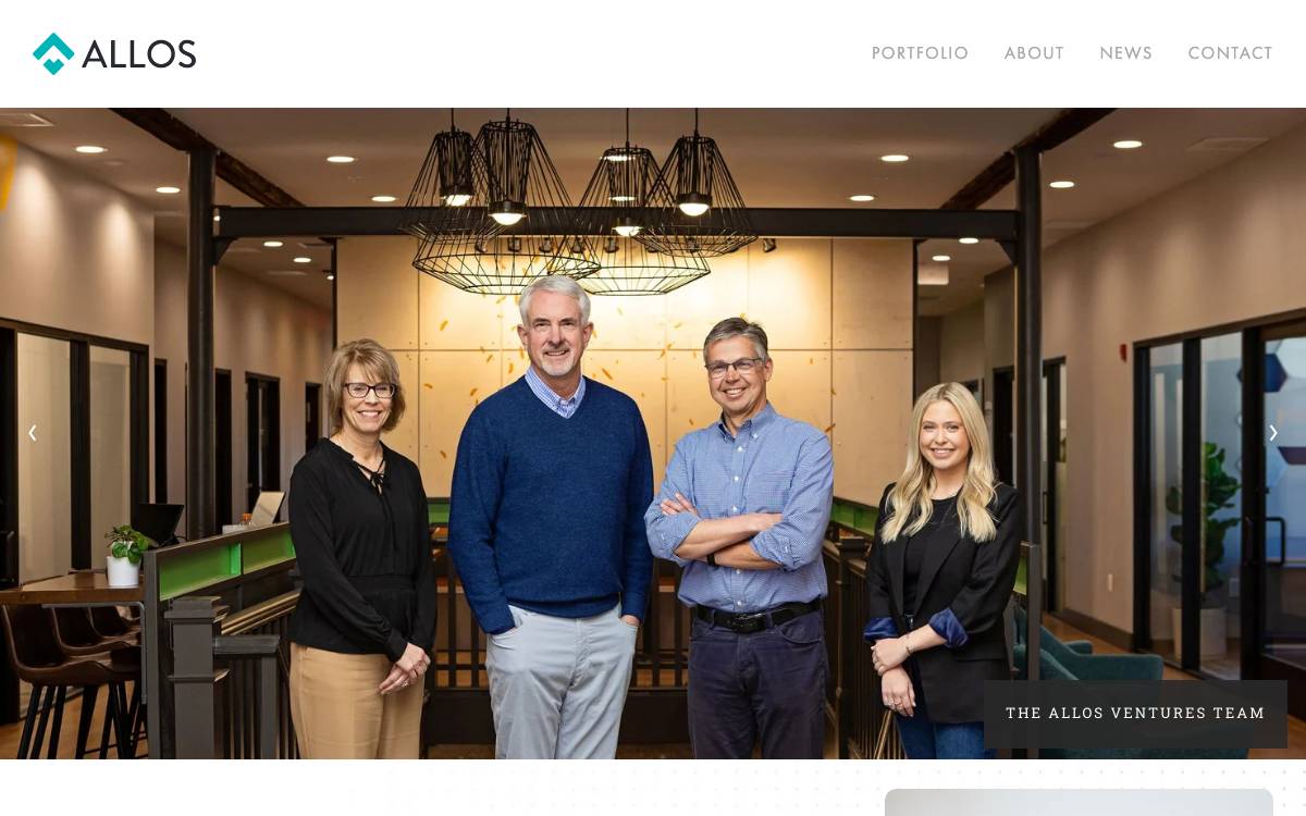 Allos Ventures website preview