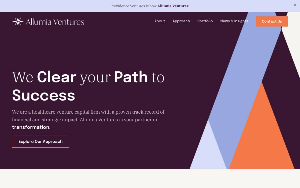 Allumia Ventures website preview