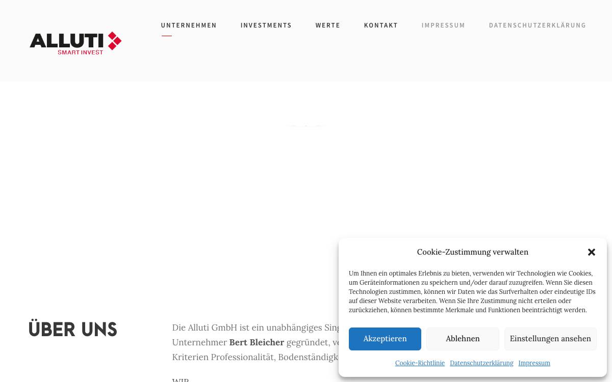 Alluti GmbH website preview