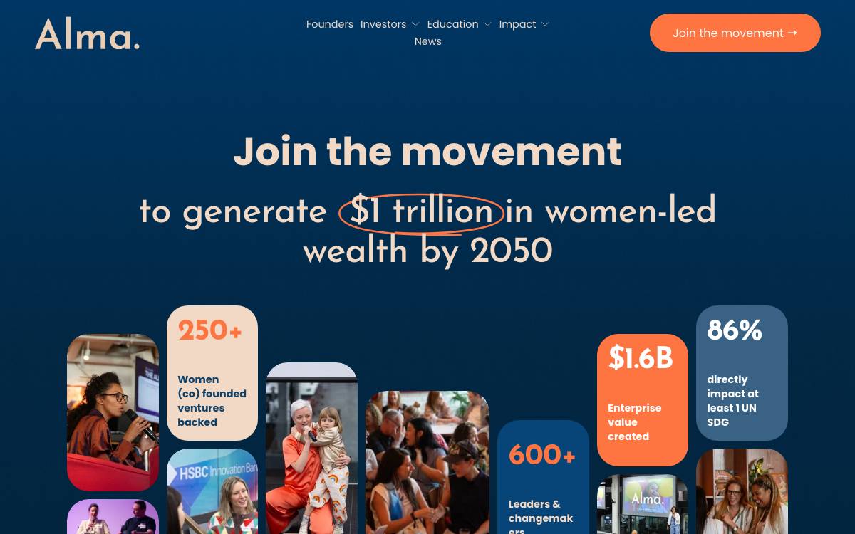 Alma Angels website preview
