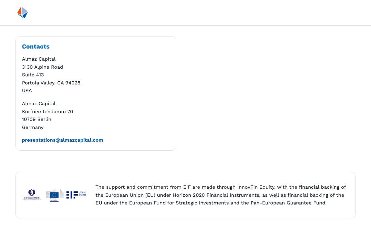 Almaz Capital website preview