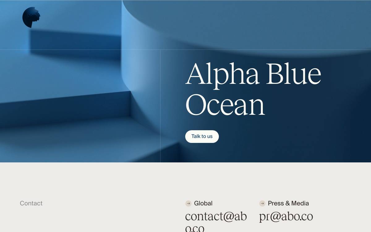 Alpha Blue Ocean website preview