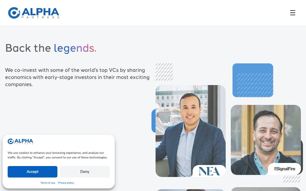 Alpha Partners website preview