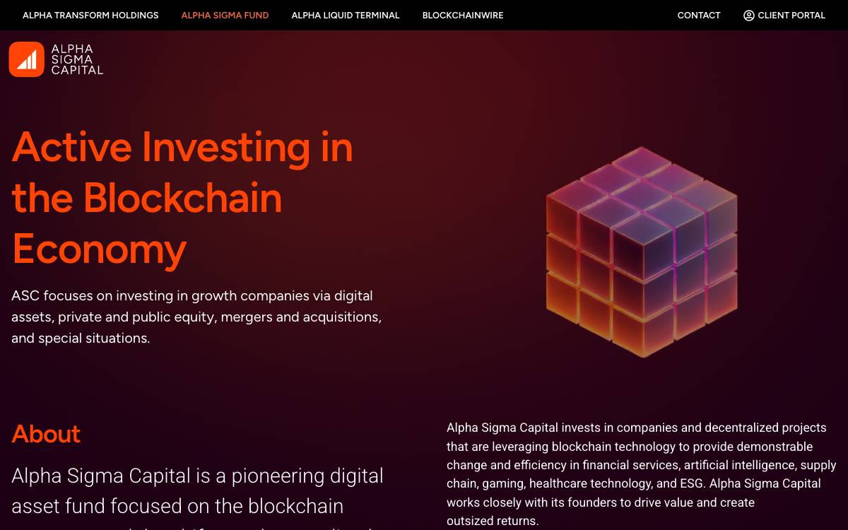 Alpha Sigma Capital website preview