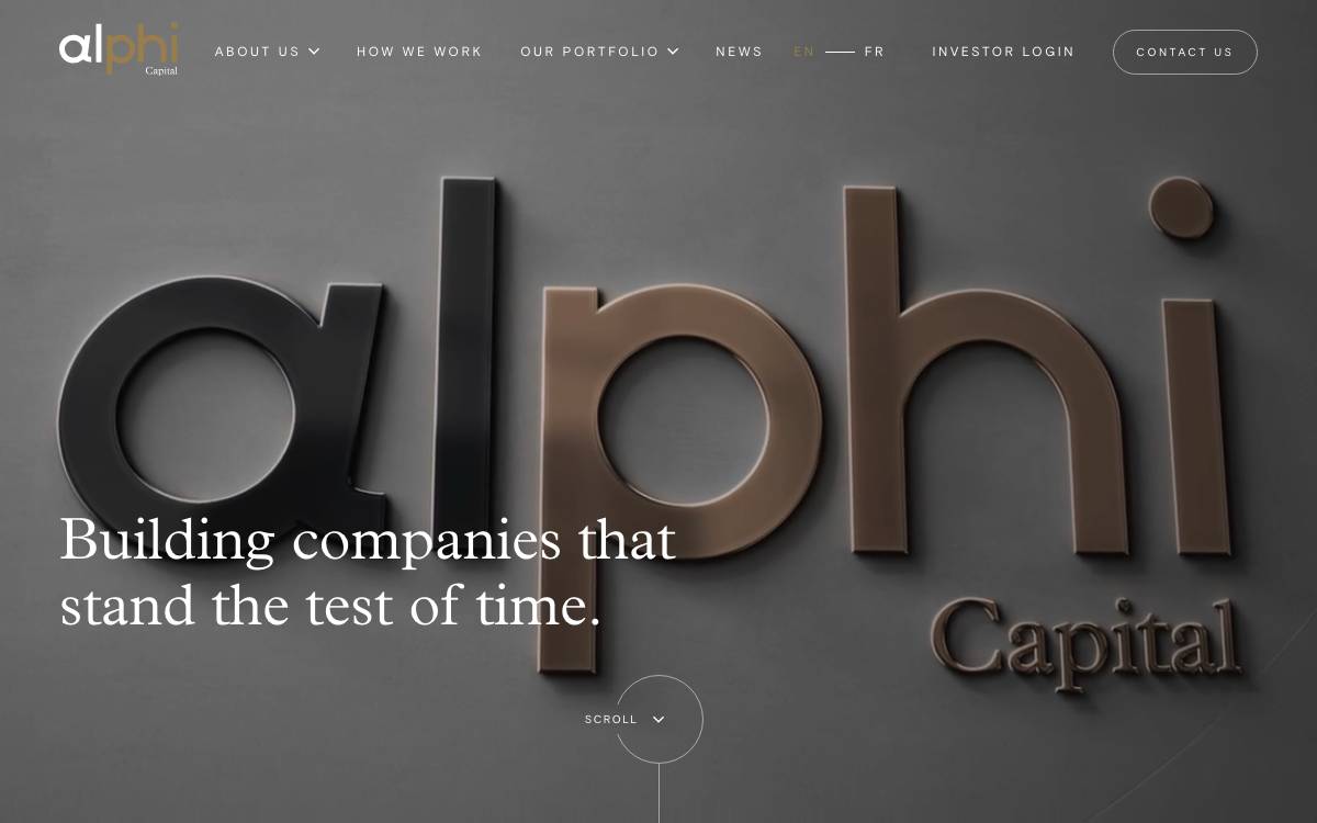 Alphi Capital website preview