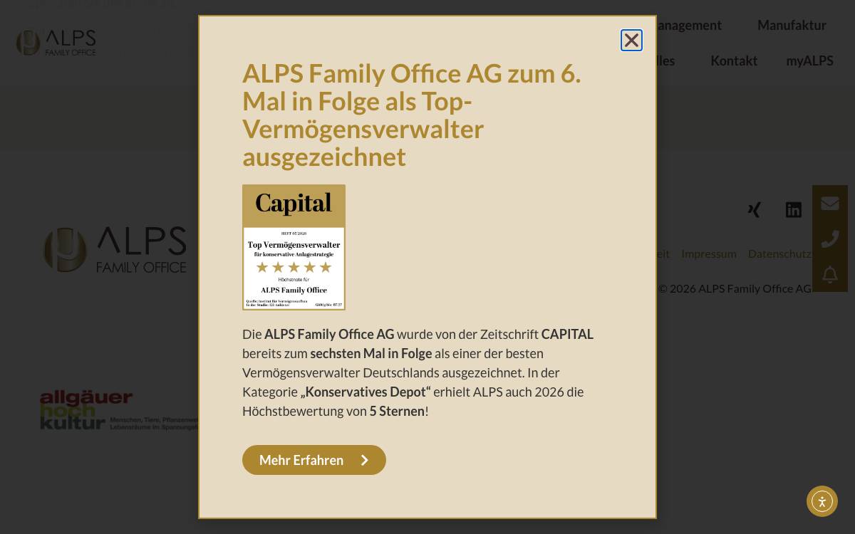 ALPS Family Office AG website preview