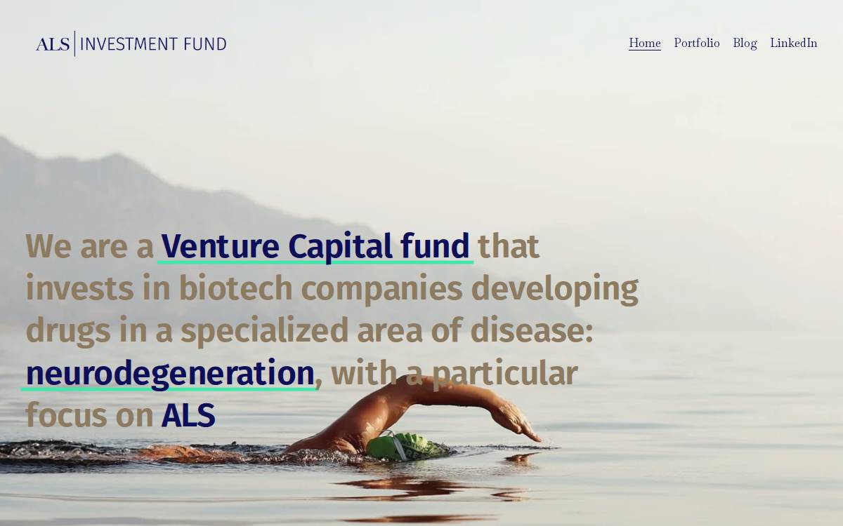 ALS Investment Fund website preview