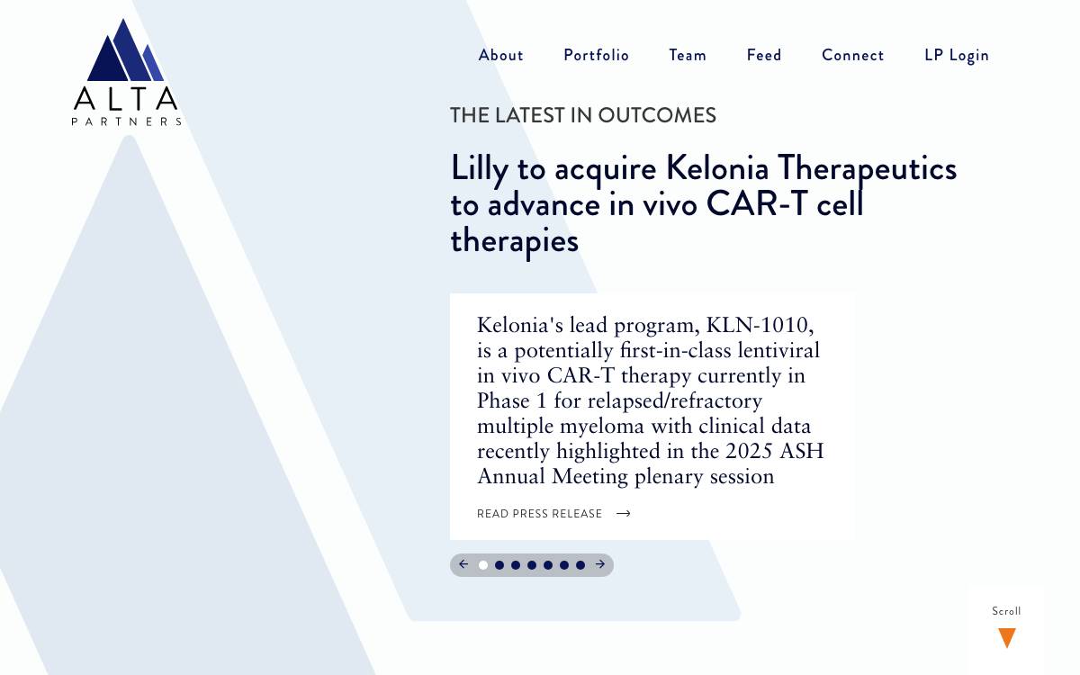 Alta Partners website preview