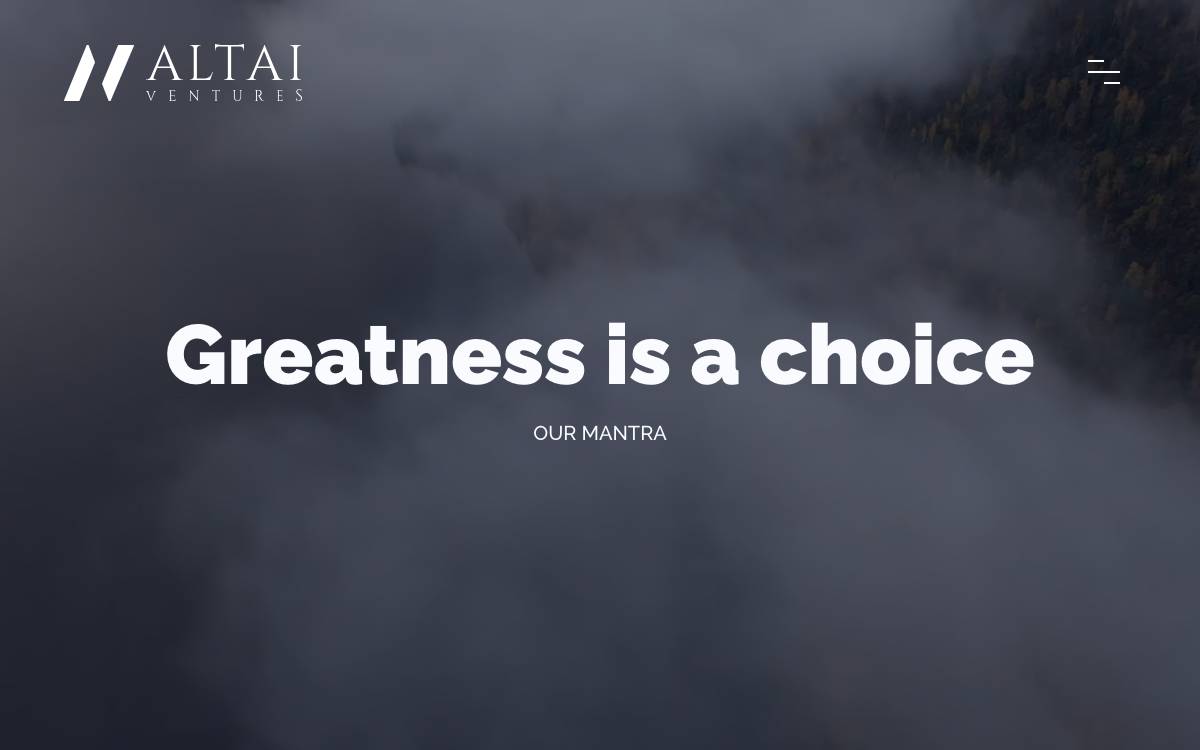 Altai Ventures website preview