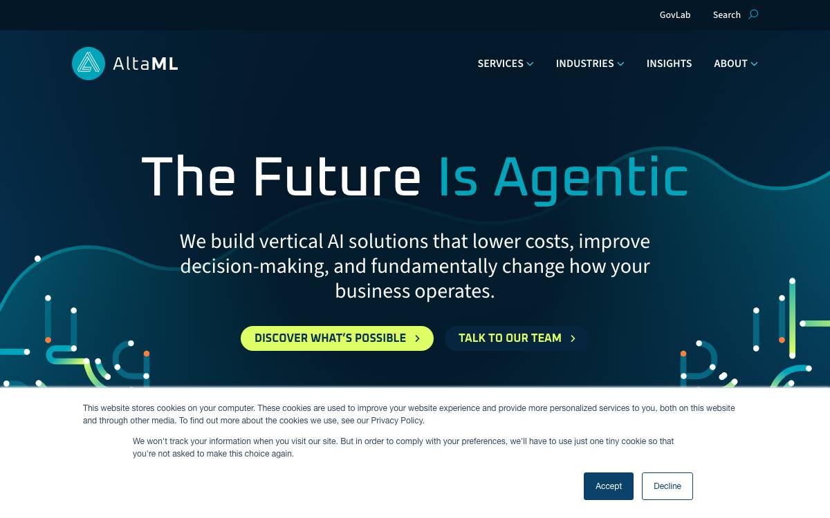 AltaML Venture Studio website preview