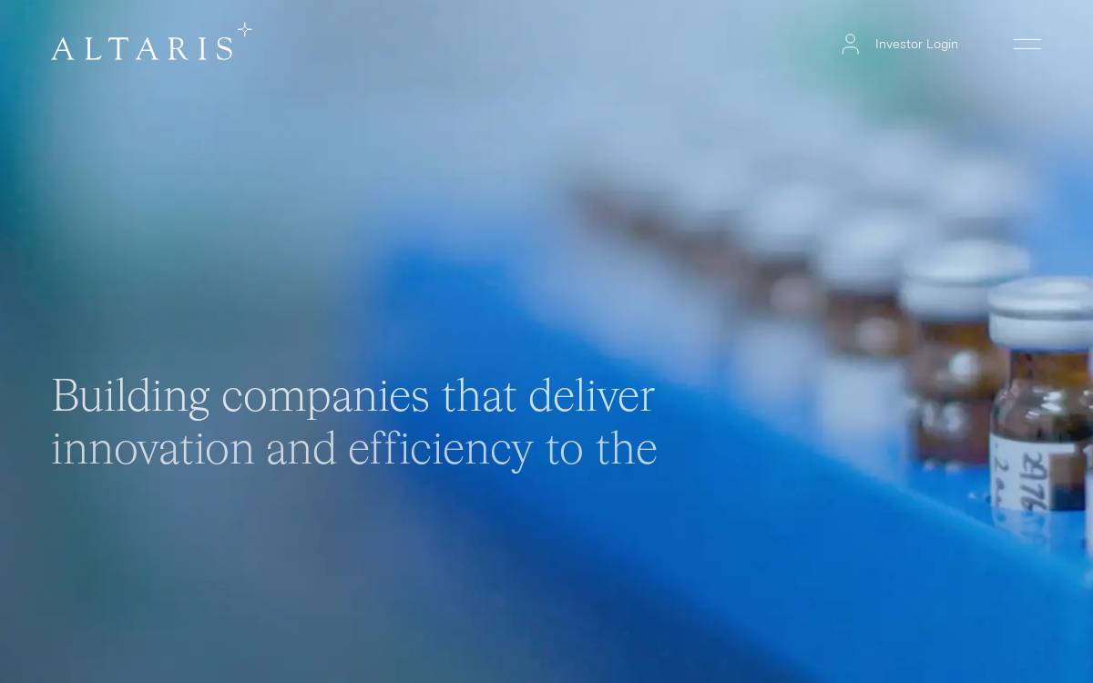 Altaris Capital Partners website preview