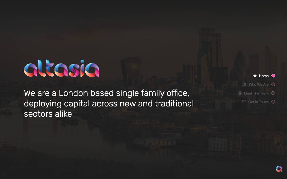 Altasia Ventures website preview
