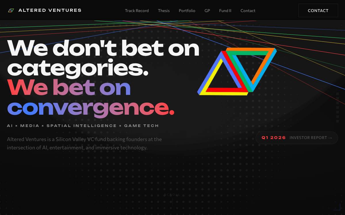 Altered Ventures website preview