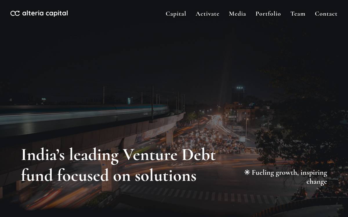 Alteria Capital website preview