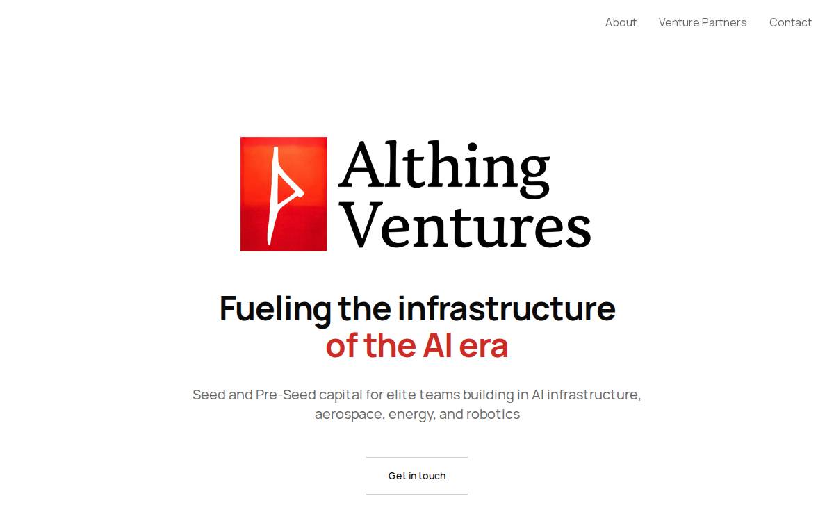 Althing Ventures website preview