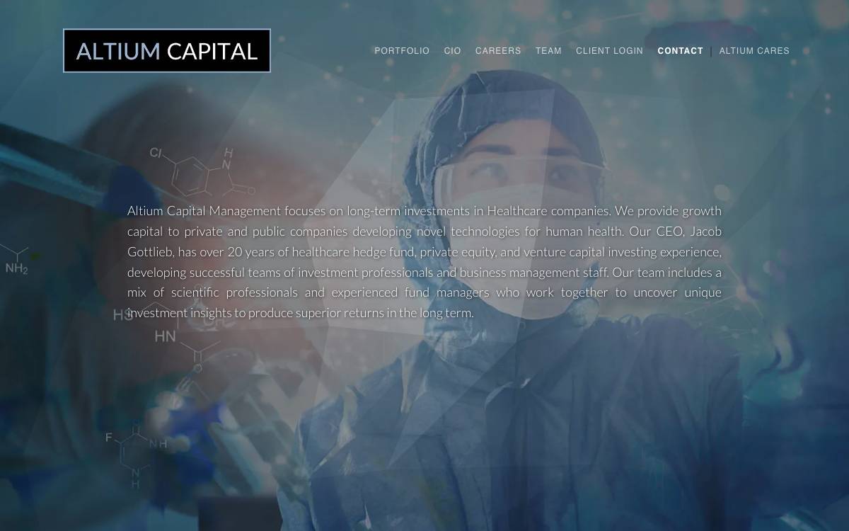 Altium Capital website preview