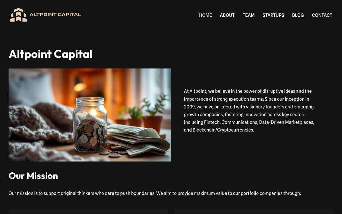 Altpoint Ventures website preview