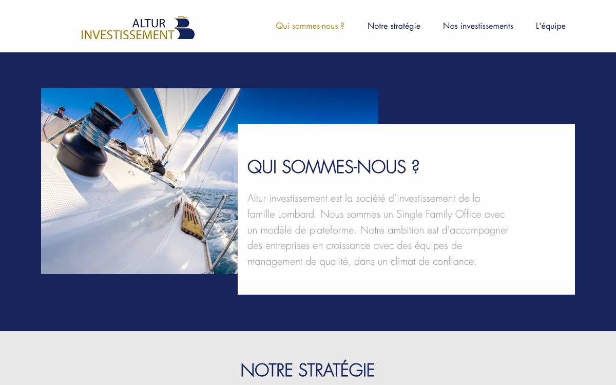 Altur Investissement website preview