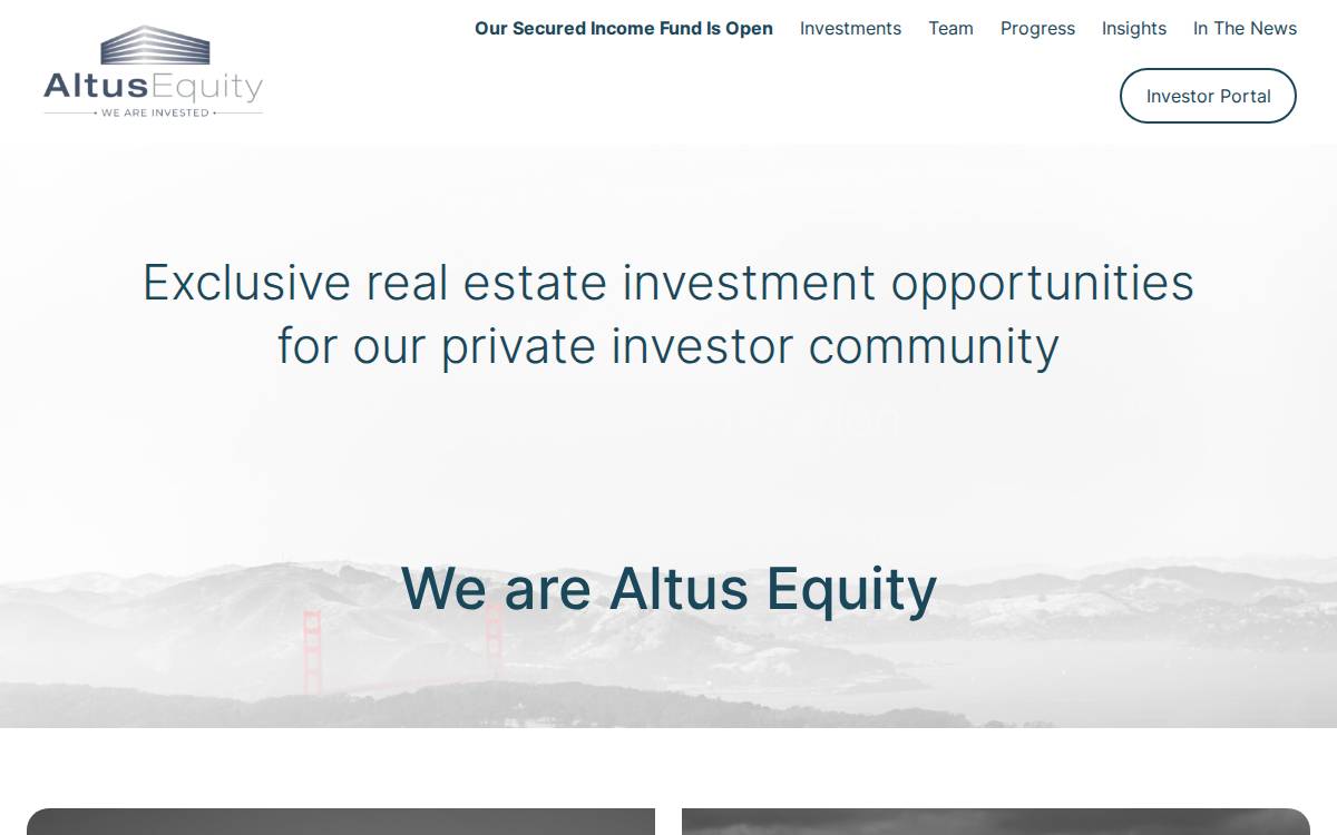 Altus Equity website preview