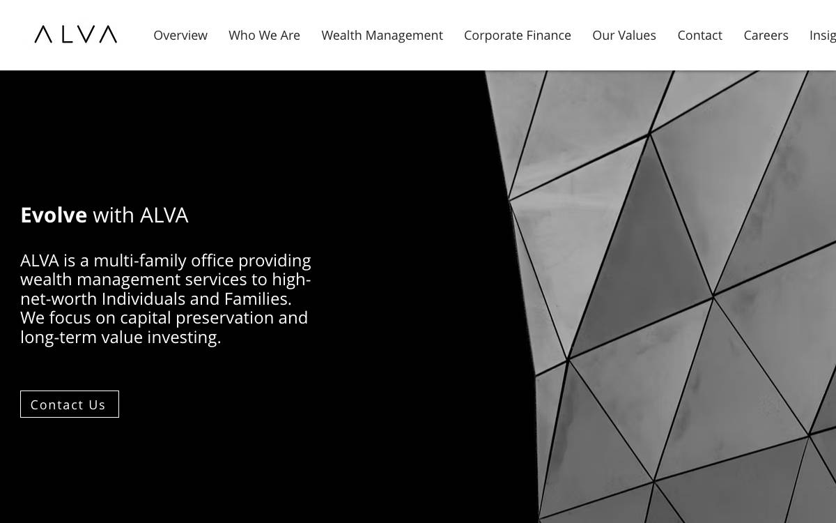 ALVA Capital website preview