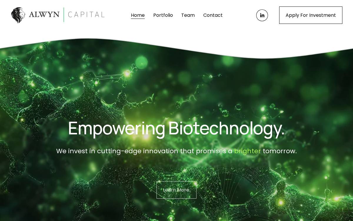 Alwyn Capital website preview