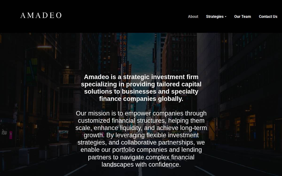 Amadeo website preview