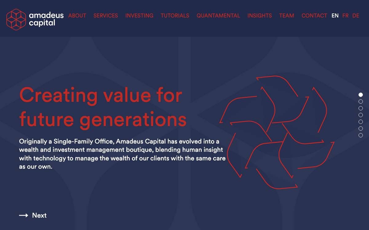 Amadeus Capital SA website preview