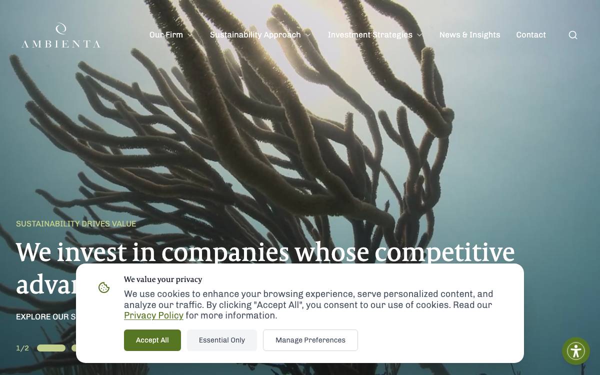Ambienta SGR website preview