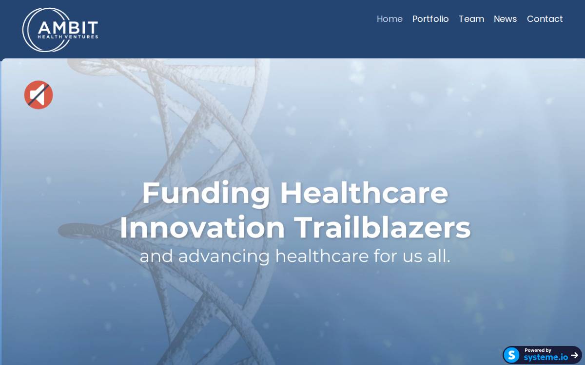 Ambit Health Ventures website preview