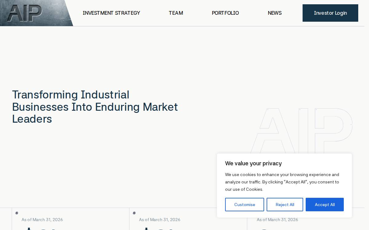 American Industrial Partners website preview