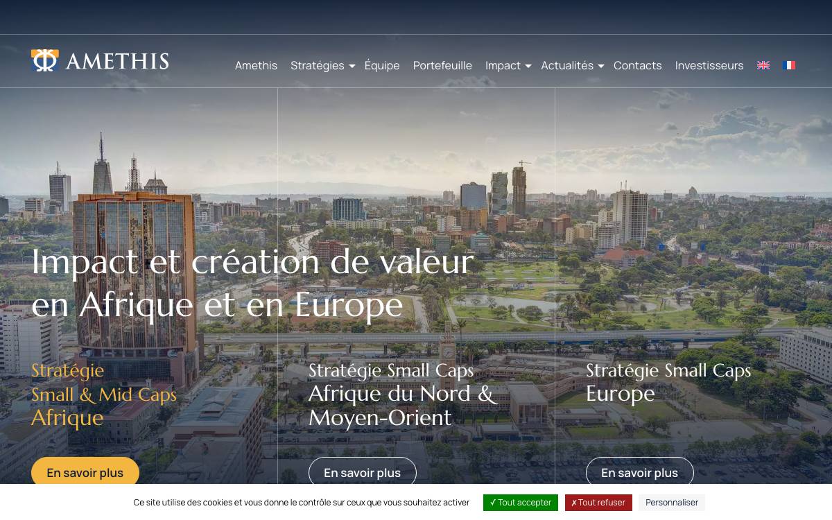 Amethis website preview