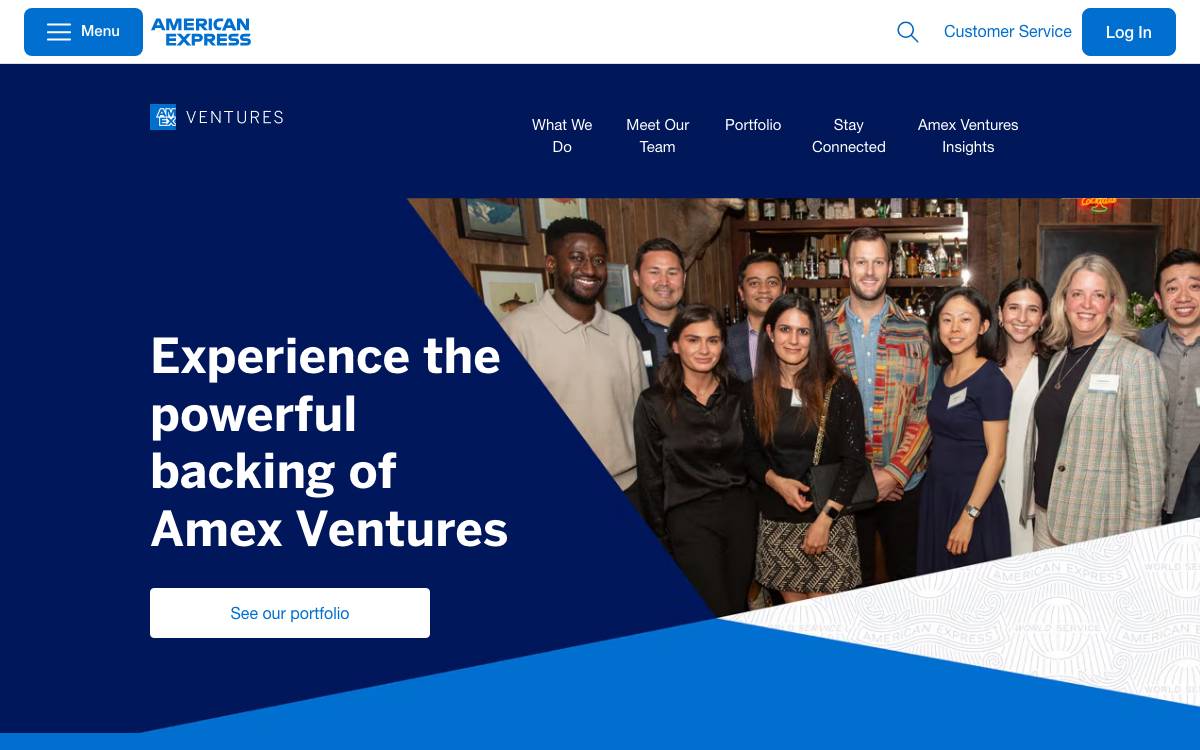 Amex Ventures website preview