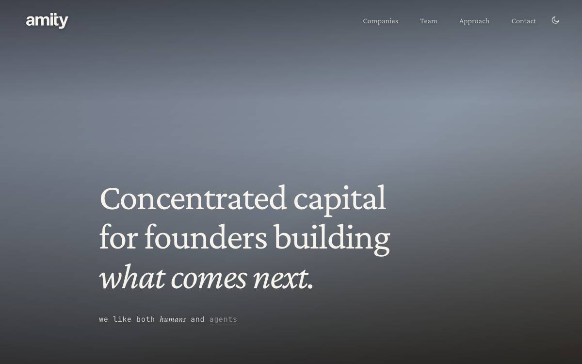 Amity Ventures website preview