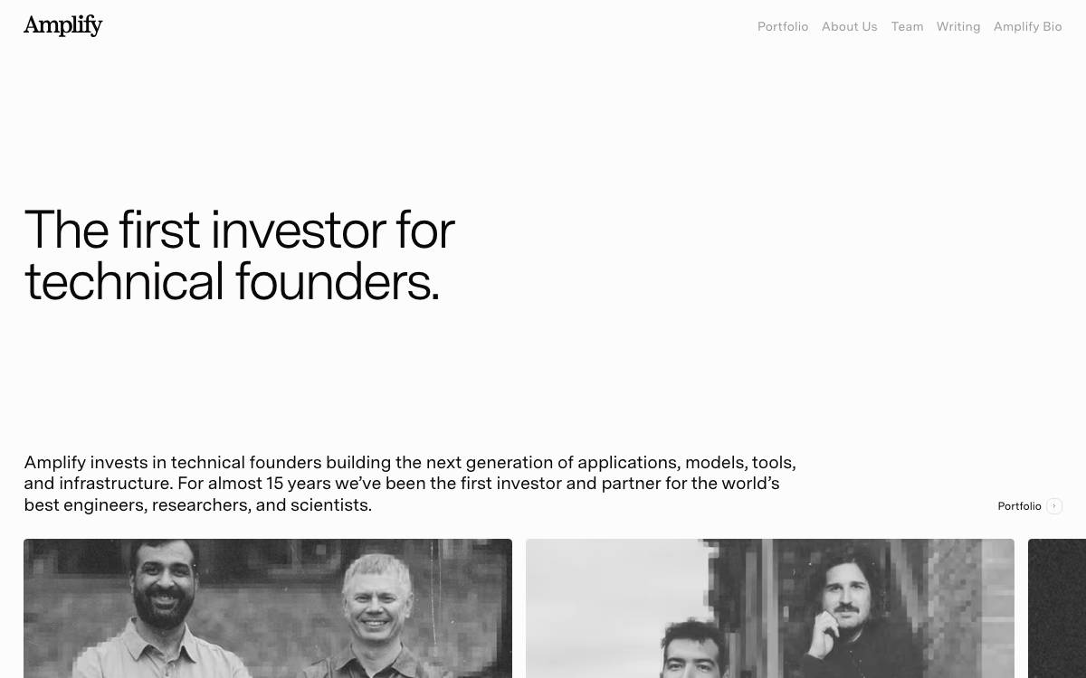 Amplify Partners website preview