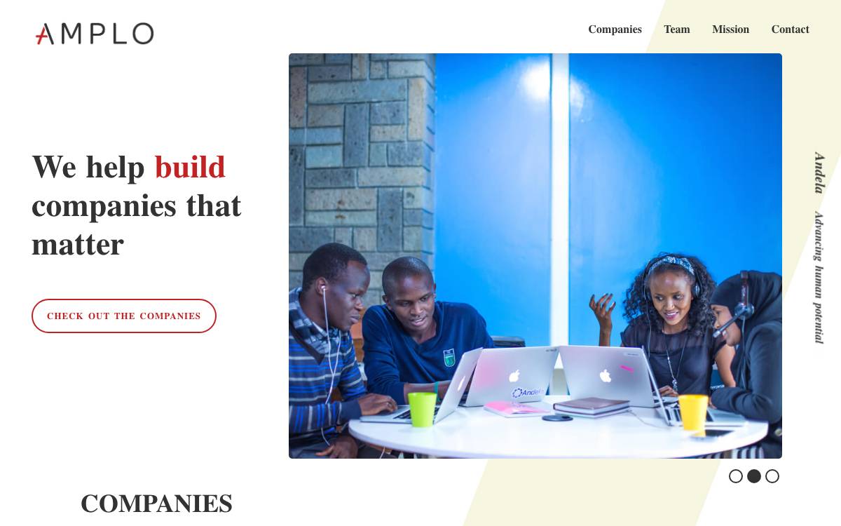 Amplo Ventures website preview